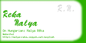 reka malya business card